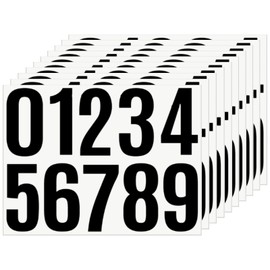 10 Sheets 100 Pcs Vinyl House Numbers for Mailbox, 4 inch Self-Adhesive Number Stickers,Waterproof Mailbox Numbers Sticker for Mailbox,Window,Door,Business,Cars,Boats,trash can,Address Number (Black)