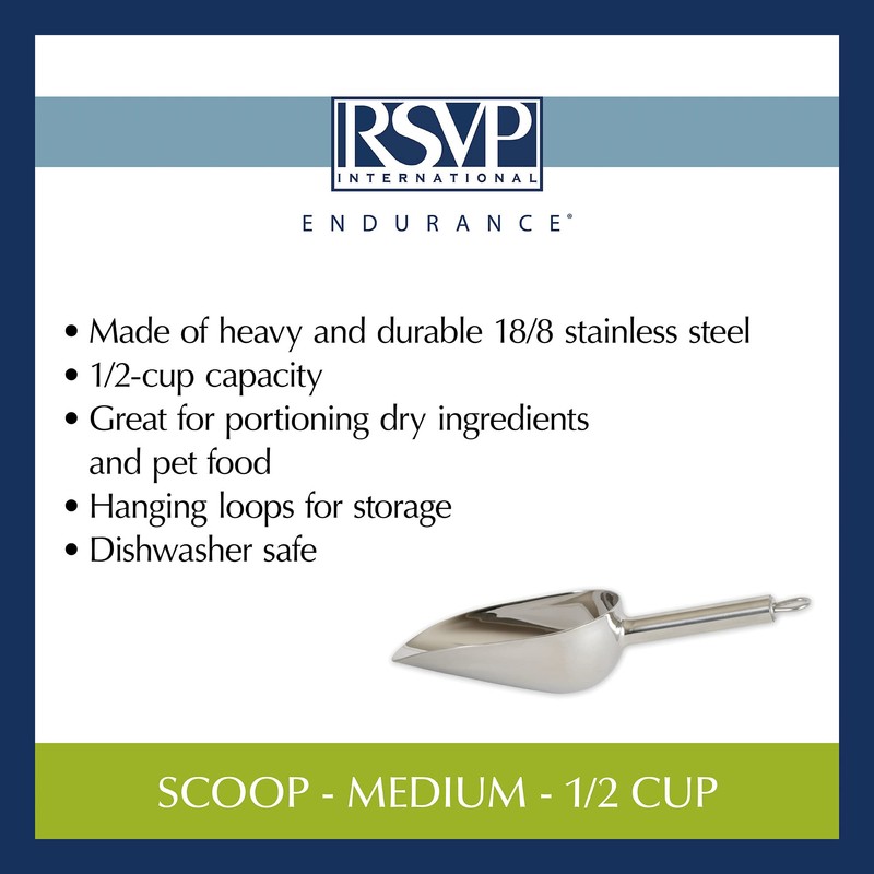 Stainless Steel Scoop, Medium