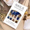 Valentine's Day Press on Nails Long Length Gold Love and