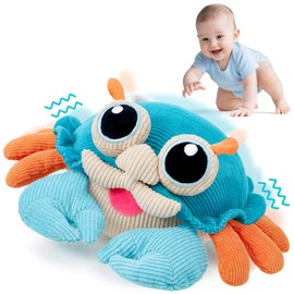 Tacobear Crawling Crab Toy Baby Toys 6 to 12 Months, Musical Bouncing Dancing Crab Toddler Interactive Sensory Toys for 1 2 3 Year Old Boys Girls Gifts, Montessori Toys for Babies 6-12 Months (Blue)