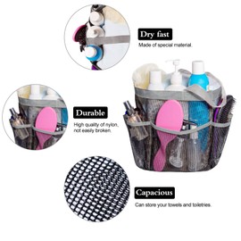 Attmu Mesh Shower Caddy for College Dorm Room Essentials, Hanging Portable Tote Bag Toiletry for Bathroom Accessories