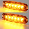 ETUKER 2 x 6 LEDs Front Flasher Orange 12/24 V