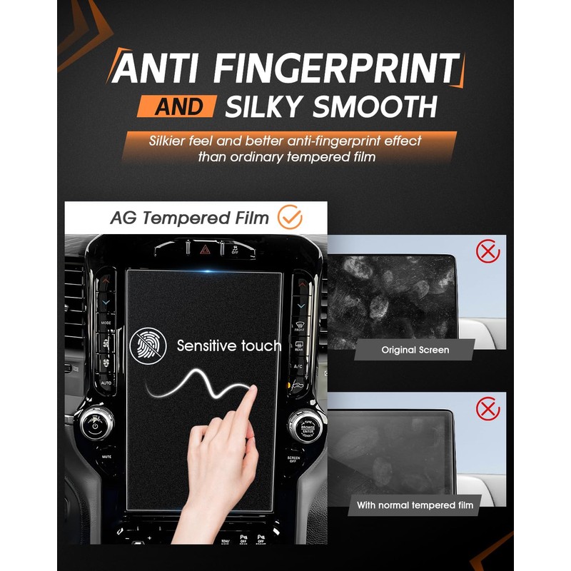 CDEFG Matte Anti Glare for 2019-2025 Ram Screen Protector, 12