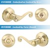 Bonpoly 3 Pack Gold Door Handles, Wave Style Entry Door