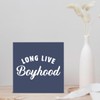 Navy Blue Playroom Decor Long Live Boyhood Wooden Box Sign