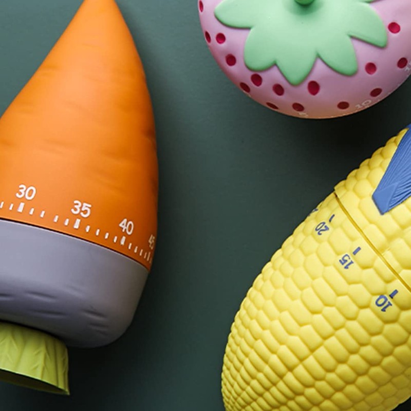 UPKOCH Strawberry Kitchen Timer Mechanical 60-Minute Countdown Timer Pink for