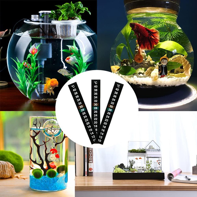 3 Pieces Aquarium Thermometers Temperature Meter Sticker Stick-on Thermometer Digital