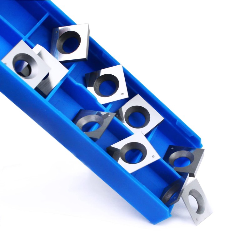 Indexable Carbide Insert Knife 14.3x14.3x2.0mm-50° 2-Edge Replacement Cutter for Cutech