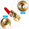 Aopin Ball Valve Brass G 1/2" Male Thread x 12mm