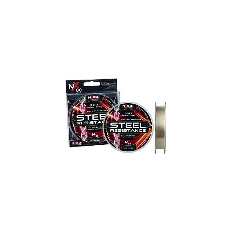 Colmic Nylon Monofilament Fishing Line, Steel Resistance, 150m, 0.16, 3.8kg