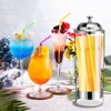 Straw Dispenser,Drinking Straw Holder for Kitchen, Pop Up Straw Lid