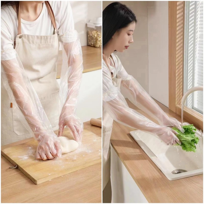 10 Pack Kitchen Gloves Food Grade Thickened Long 23.6 Inch/
