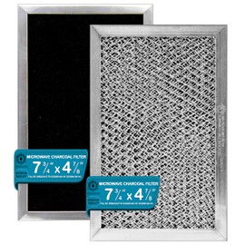 Microwave Charcoal Filter Replacement JX81C WB02X10776 – Fits GE, LG, Kenmore, 5230W1A011E 5230W1A011B 5230W1A011C – Activated Carbon Vent Filter – 4-7/8" x 7-3/4" – 2-Pack