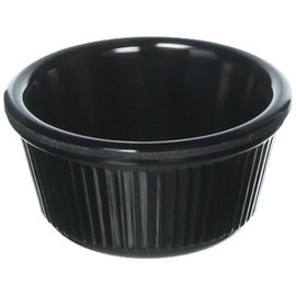 Winco Fluted Ramekins, 3-Ounce, Black, 12-Pieces