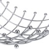 com-four® Fruit Bowl Chrome-Plated Stainless Steel – Decorative Fruit Basket