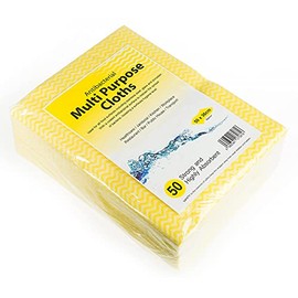 Drinkstuff Antibacterial Cloths Yellow, CAW-111Y, Pack of 50