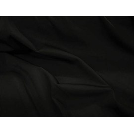 Discount Fabric Polyester Spandex 4 Way Stretch Light Weight Solid Black LY400