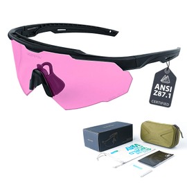 Shooting Glasses Anti Fog with High Definition Lenses, ANSI Z87.1 Certified Tactical Safety Glasses for Men Women