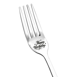 Happy Birthday Fork Gifts for Women Men Birthday Gifts for Friend Sister Brother Daughter Son Engraved Forks Salad Dessert Lover Gift for Him Her