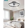 LEDIARY Ceiling Fans with Lights and Remote, 20'' Low Profile
