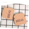STOBAZA 3sets Bread Shape Heat Insulation Coasters Creative Cork Cup