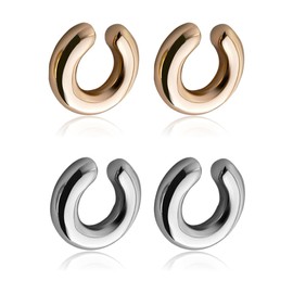 Silver Hoop Earrings Small Women's Silver Earrings Chunky Small Gold Hoop Earrings Chunky Thick Cartilage Hoop Huggie Hoop Earrings Mini Small Hoop Earrings Lightweight Wide Earrings Girls, Stainless