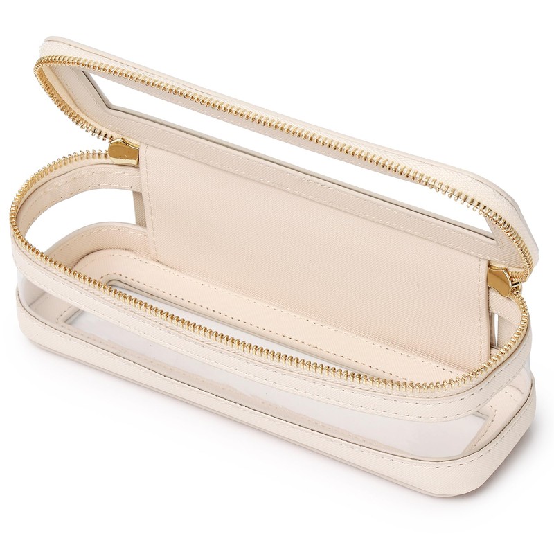 Pinkmik - Bolsa de maquillaje transparente para maquillaje, bolsa de