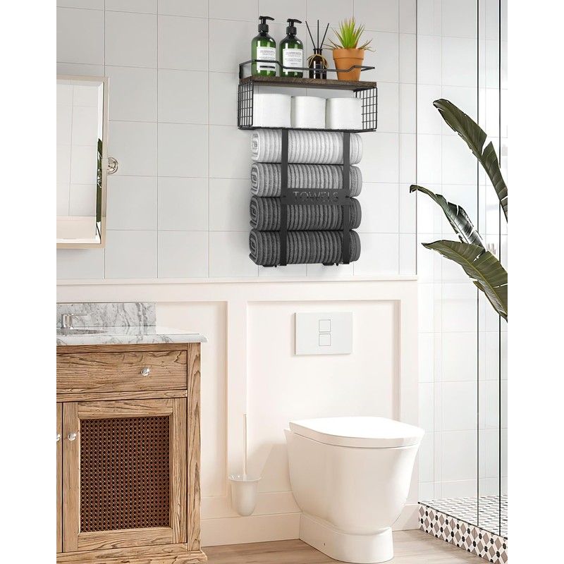 Towel Racks for Bathroom Wall Mounted - Bath Wall Towel