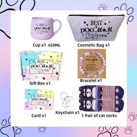 Dog Mom Gifts for Women, Dog Lovers Gifts for Women, Dog Themed Gift Basket, Dog Mom Mothers Day Birthday Gifts for Wife Grandma Sisters., Unique Gifts for Dog Lovers, Best Dog Mom Gifts (Purple)