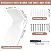 JYUHA 4 PCS Invisible Floating Bookshelves, Wall Mounted Floating Book