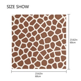 MUCEXQ Giraffe Skin Women's Fashion Silk Scarf,Square Satin Headscarf Novelty Neck Scarf Hair Wraps