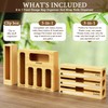 NIKUY 9 IN 1 Bamboo Foil and Plastic Wrap Organizer