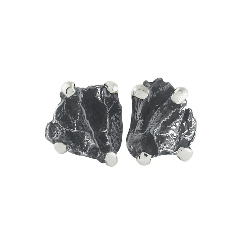 Starborn Stud Earrings 925 Sterling Silver Raw Gemstone, Sterling Silver,