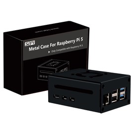GeeekPi Raspberry Pi 5 Case with Fan, Raspberry Pi 5 Metal Case with Fan Heatsink Kit for Raspberry Pi 5