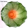 Bieye LS23 Lily Flower Blown Glass Lampshade (Orange Green, Opening