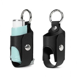 Portable Leather Mist Case Mini Pouch Travel Keychain Bag Bag Black