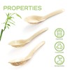BambooMN 5.1" Premium Bamboo Leaf Chinese Soup Spoons, All Natural