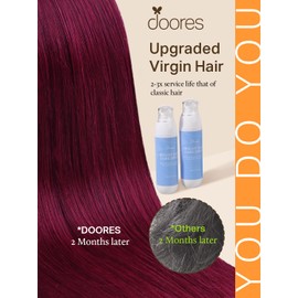 DOORES Tape in Hair Extensions, Burgundy 12 Inch 40g 20pcs, Straight Hair Extensions Tape in Straight Human Hair Remy Hair Extensions Thick Hair Natural Hair