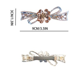 Hairpin Top Clip One-word Back of Head Rhinestone Crystal Clip Simple Headdress Korean Adult Butterfly