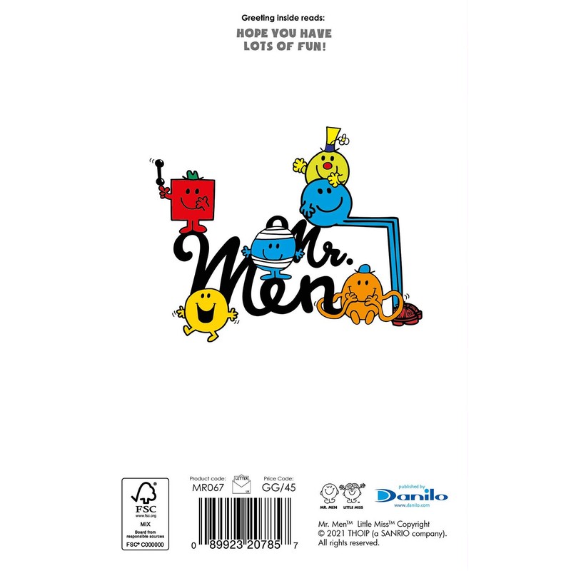 Mr Men Birthday Card, Happy Birthday