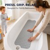 Extra Long Non-Slip Bathtub Mat with Suction Cups, 40 x