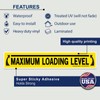 Greenyef Graphics (4 Pack) Maximum Loading Level Laminated Sticker Decal,