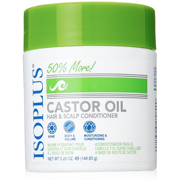 Isoplus Castor Oil Hair/Scalp Conditioner, 5.25 Ounce (Pack of 6)