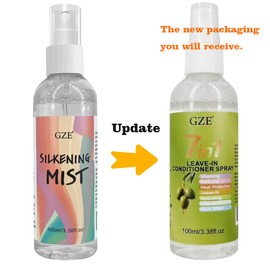 Straight Silk Spray with Moroccan Argan Oil Thermal Protector Silkening Mist | Hair Straightening & Detangler | Hairstyle Sleek It | Alcohol-Free | Heat Protectant | Flat-Iron | Blow-Dry