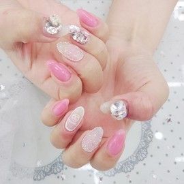 ❣️Pink Pixie Handmade Nail Tips ✨ - Short Round / ❣️ 핑크픽시 수제네일팁 ✨ - 숏라운드
