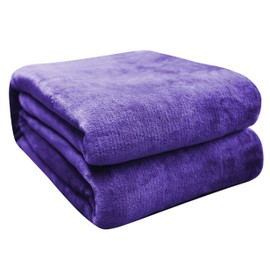 Cuddly Baby Blanket, 70 x 100 cm - Fluffy, Super Soft Fleece Children’s Blanket - Purple 2