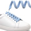 DELELE Athletic Flat Shoe Laces: Double Layer Colorful Twill Shoelaces