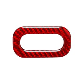 SUNBREATH Carbon Fiber Auto Seat Memory Button Panel Sticker Interior Accessories Decoration Compatible with 2021 2020 2019 2018 2017 2016 2015 2014 Jeep Grand Cherokee 1PCS Red