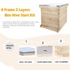 POLLIBEE 8 Frame Beehive kit, Complete Bee Hive for Beekeeper,
