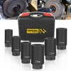 6 Pack 1/2’’ Drive Crank Bolt Socket Set, 17MM, 19MM,
